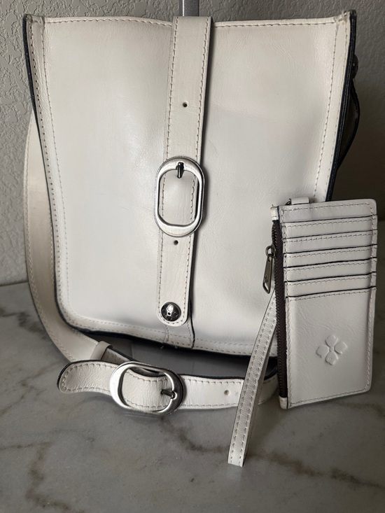 Patricia Nash White Leather Crossbody Bag with Card Holder - Picture 3 of 12